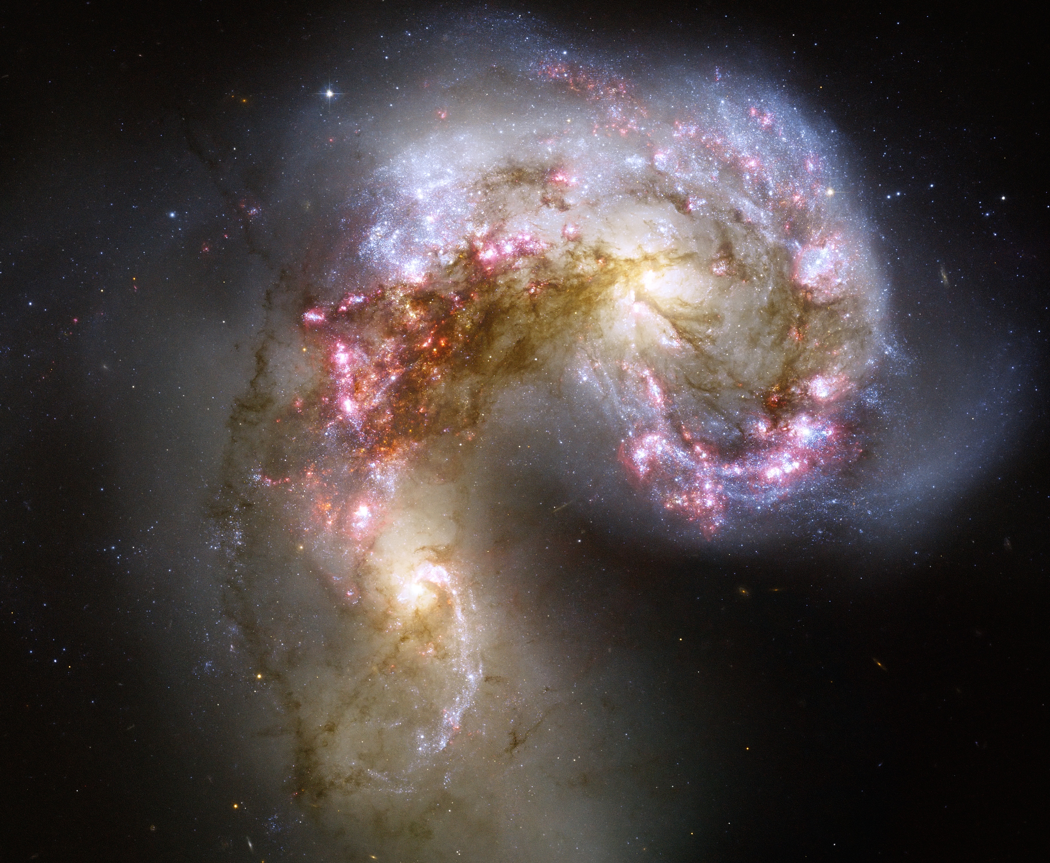 Two Galaxies Colliding